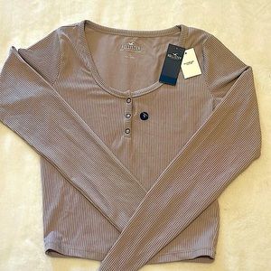 NWT- Hollister Must Have Collection Ribbed long sleeve tee